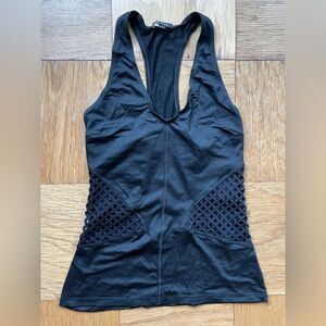 Michi black v-neck racerback workout/gym tank XS EUC